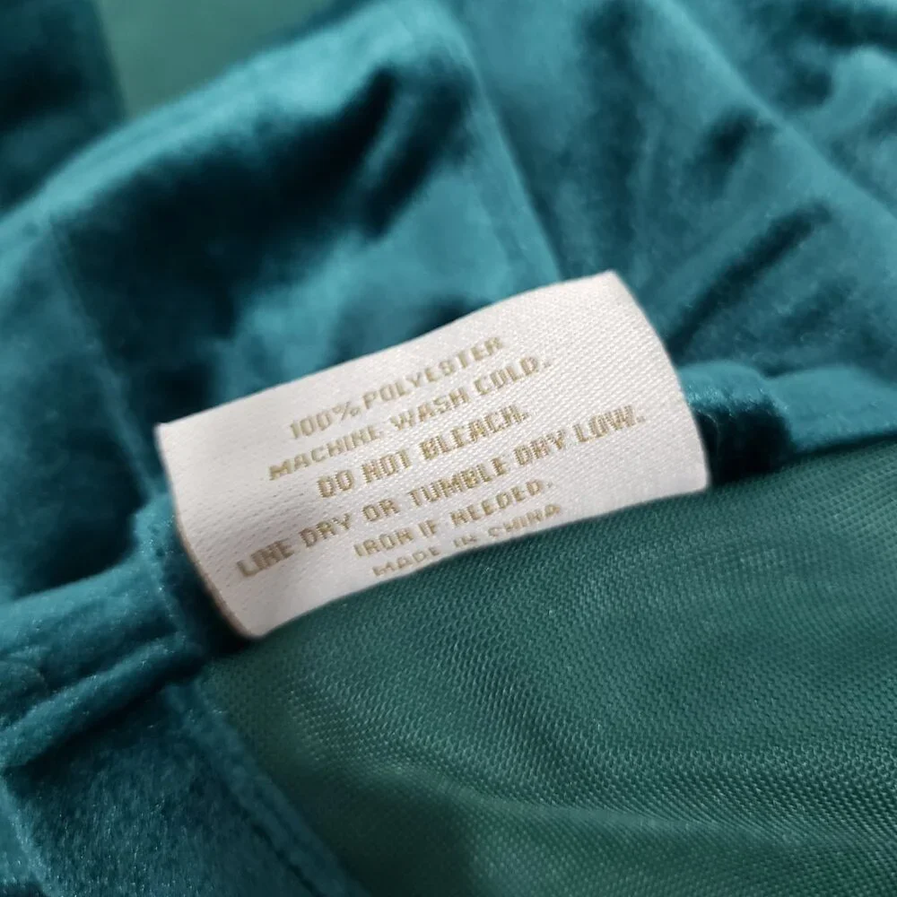 Cynthia Rowley Teal Green Velvet Curtain Panels (2) 31